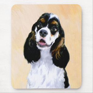 Cocker Spaniel (Parti) Painting - Original Dog Art Mouse Pad