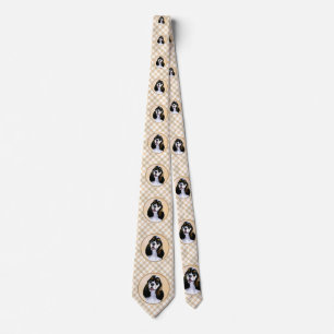 Cocker Spaniel (Parti) Painting - Original Dog Art Neck Tie