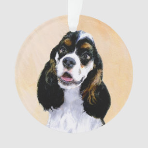 Cocker Spaniel (Parti) Painting - Original Dog Art Ornament