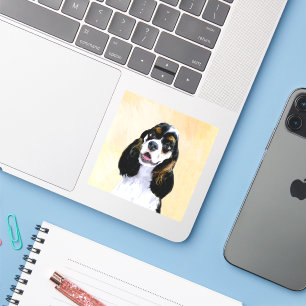 Cocker Spaniel (Parti) Painting - Original Dog Art Sticker