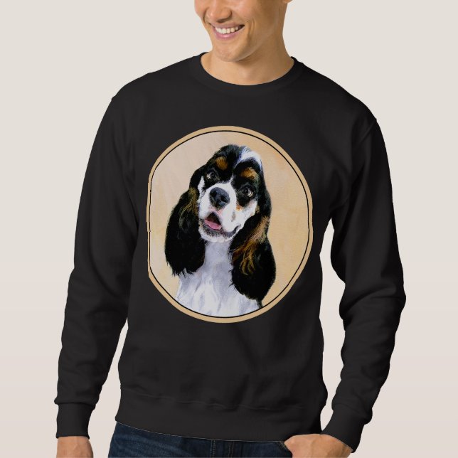 Cocker Spaniel (Parti) Painting - Original Dog Art Sweatshirt (Front)