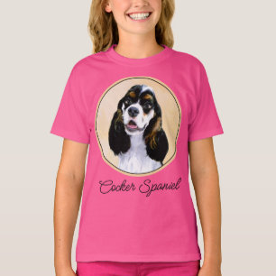 Cocker Spaniel (Parti) Painting - Original Dog Art T-Shirt