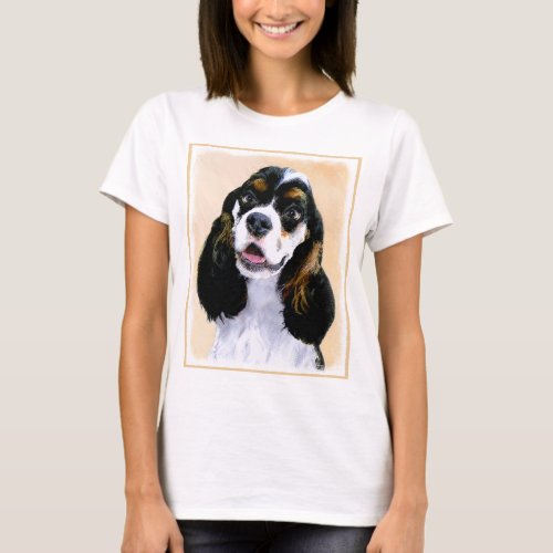 Cocker Spaniel Parti Painting _ Original Dog Art T_Shirt
