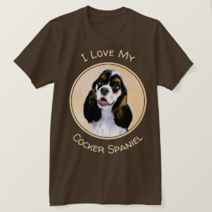 Cocker Spaniel (Parti) Painting - Original Dog Art T-Shirt