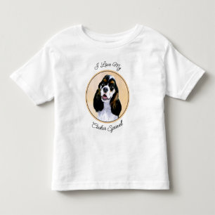 Cocker Spaniel (Parti) Painting - Original Dog Art Toddler T-shirt
