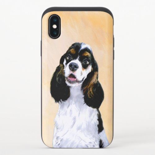 Cocker Spaniel Parti Painting _ Original Dog Art iPhone X Slider Case