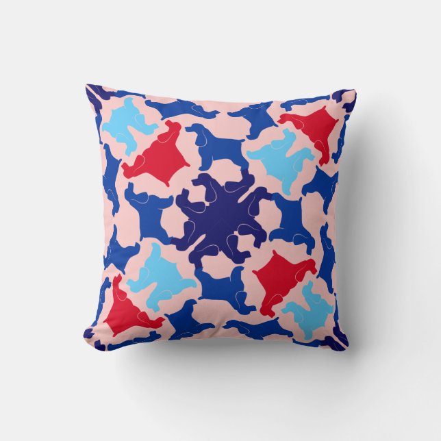 Cocker Spaniel Pattern Throw Pillow (Front)