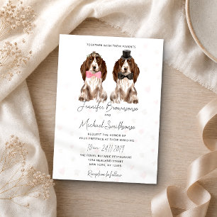 Cocker Spaniel paws hearts dog wedding Invitation