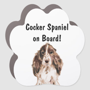 Cocker Spaniel Personalized Car Magnet
