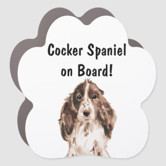Cocker Spaniel Personalized Car Magnet