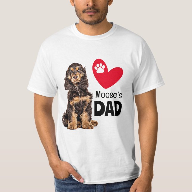 Cocker Spaniel Personalized Dad  T-Shirt (Front)