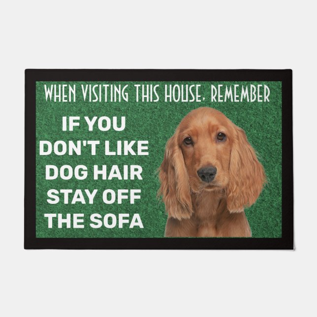 Cocker Spaniel personalized doormat (Front)