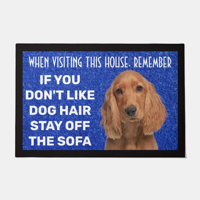 Cocker Spaniel personalized doormat (Front)