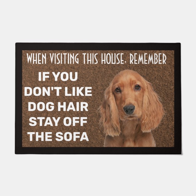 Cocker Spaniel personalized doormat (Front)