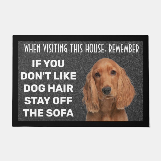 Cocker Spaniel personalized doormat (Front)