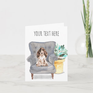 Cocker Spaniel Personalized Greeting Card