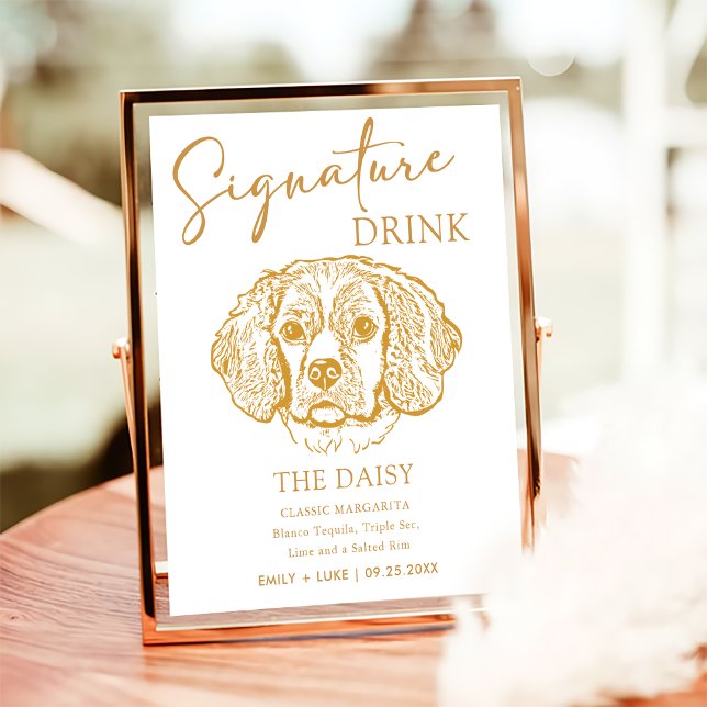 Cocker Spaniel Personalized Signature Drink Poster (Creator Uploaded)