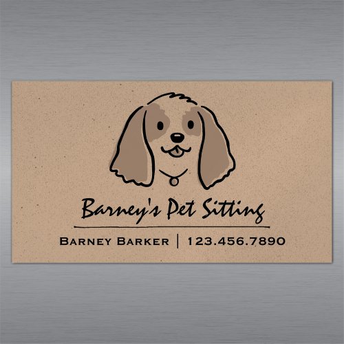 Cocker Spaniel  Pet Sitter  Animal Care Magnetic Business Card