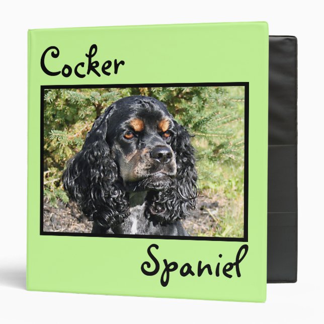 Cocker Spaniel Photos on 2" Binder (Front/Inside)