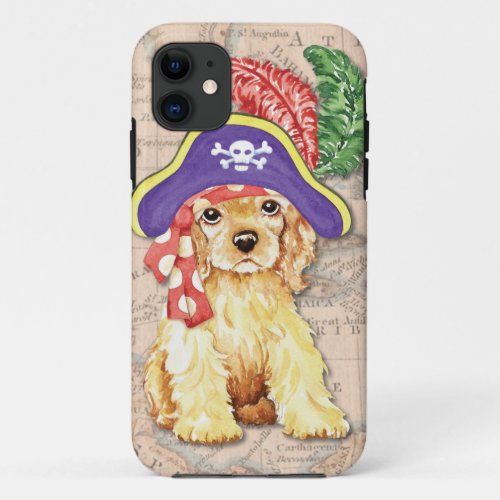 Cocker Spaniel Pirate iPhone 11 Case