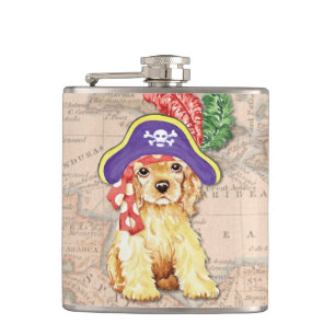 Cocker Spaniel Pirate Flask