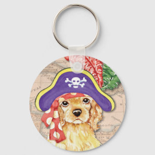 Cocker Spaniel Pirate Keychain