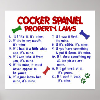 COCKER SPANIEL PL2 POSTER
