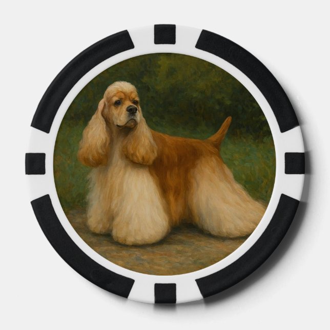 Cocker Spaniel Poker Chips (Front)