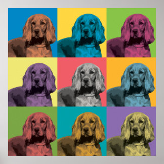 Cocker Spaniel Pop-Art Poster