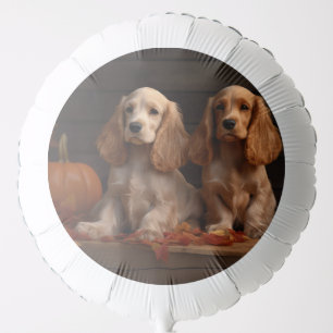 Cocker Spaniel Puppy Autumn Delight Pumpkin Balloon