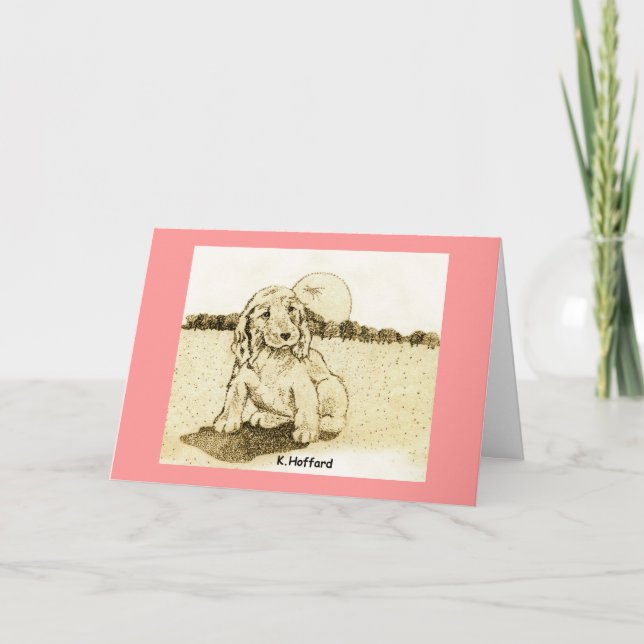 Cocker Spaniel Puppy Card (Front)