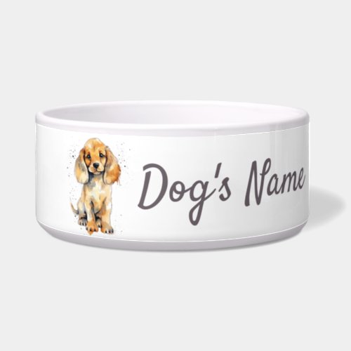 Cocker Spaniel puppy Ceramic Pet Bowl