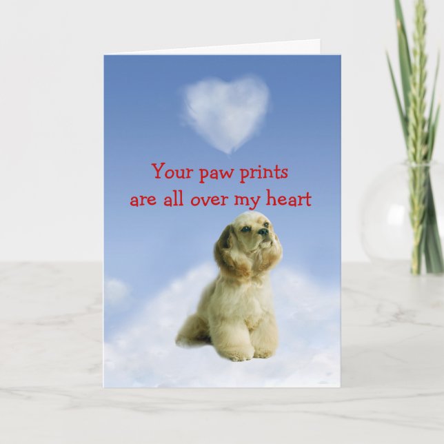 Cocker Spaniel Puppy Love Card (Front)