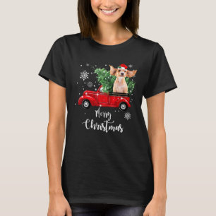 Cocker Spaniel Puppy Ride Red Truck Christmas Paja T-Shirt
