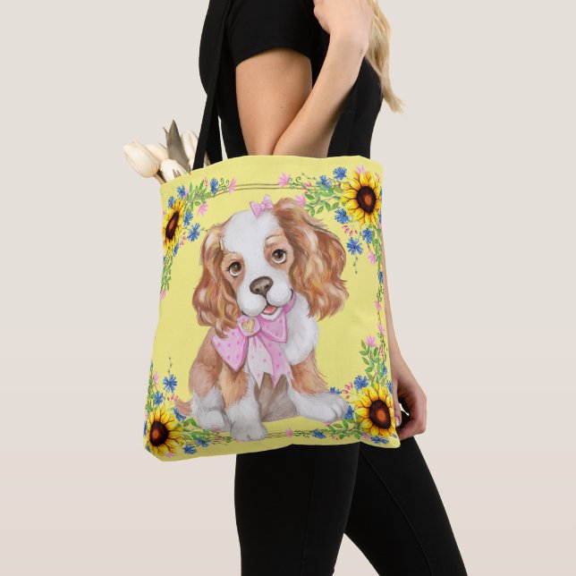 Cocker Spaniel Puppy Tote Bag (Close Up)