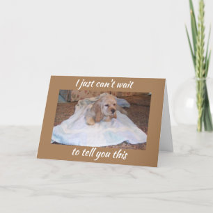 COCKER SPANIEL PUPPY WISHES U HAPPY BIRTHDAY CARD