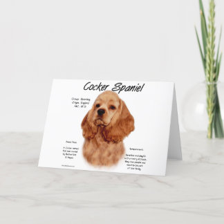 Cocker Spaniel (red) History Design Holiday Card