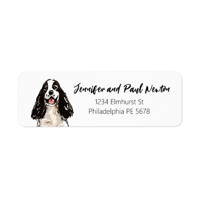 Cocker spaniel return address label (Front)