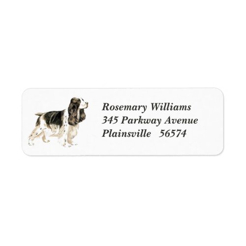 Cocker Spaniel Return Address Label