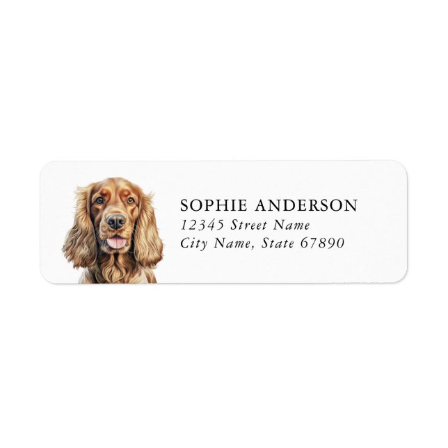 Cocker Spaniel Return Address Labels (Front)