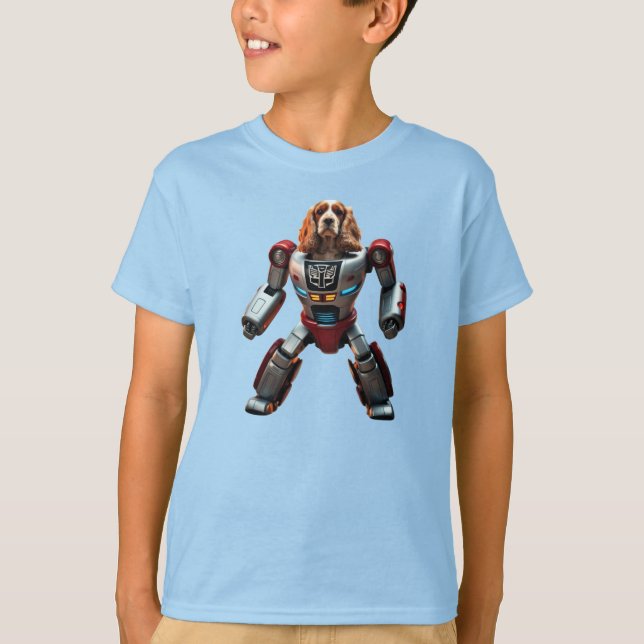 Cocker Spaniel Robot Kid's T-Shirt (Front)