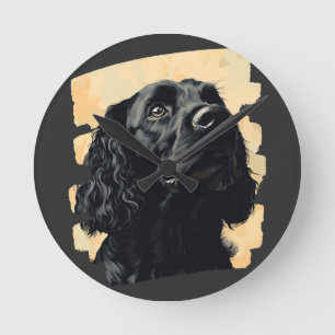 Cocker Spaniel Round Clock