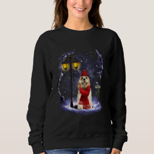 Cocker Spaniel Santa Snow Christmas Light Winter P Sweatshirt