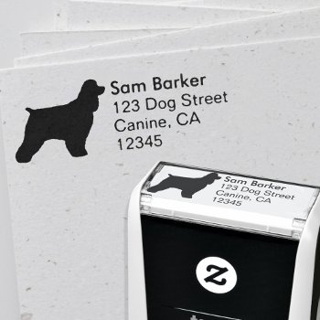 Cocker Spaniel Silhouette Return Address Self-inking Stamp by jennsdoodleworld at Zazzle