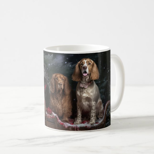 Cocker Spaniel Snowy Sleigh Christmas Decor   Coffee Mug (Front Right)