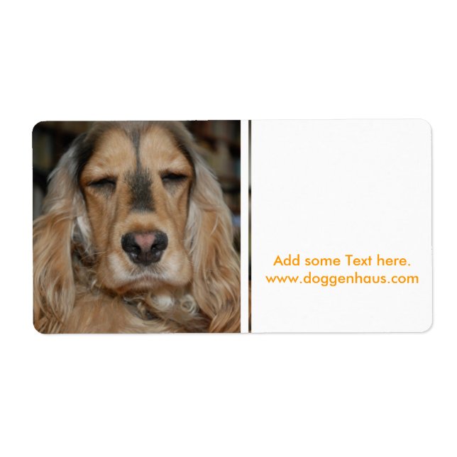 Cocker Spaniel Sushi Label (Front)
