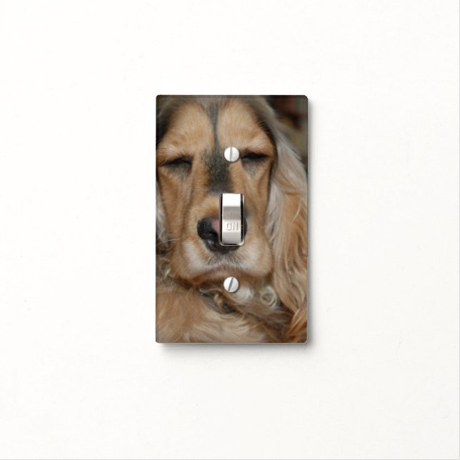 Cocker Spaniel Sushi Light Switch Cover (In Situ)