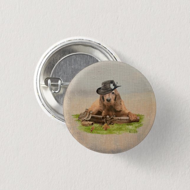 Cocker Spaniel Tapestry Poster Acrylic Print Tript Button (Front & Back)