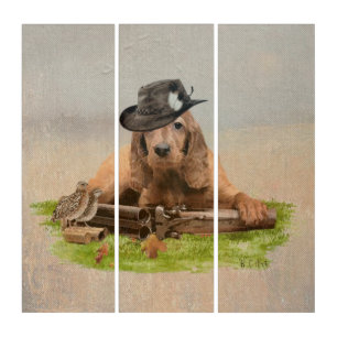 Cocker Spaniel Tapestry Poster Acrylic Print Triptych