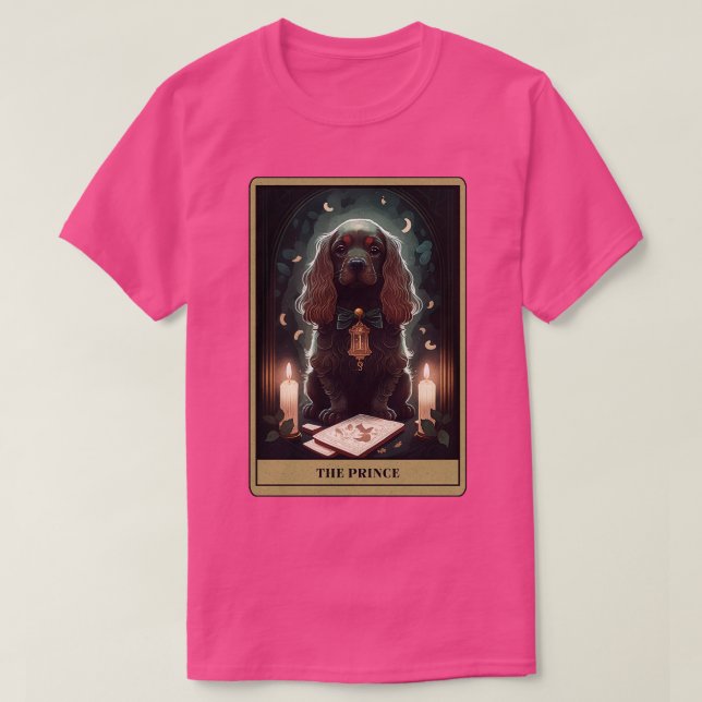 Cocker Spaniel Tarot T-Shirt (Design Front)